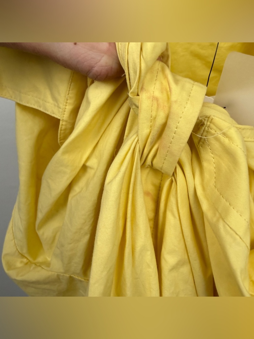 A.L.C. Georgia Yellow Button Twist Shirt Cutout Dress - Picture 8 of 8